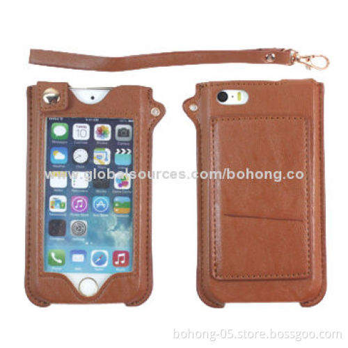 Leather case iPhone5S, with kickstand, various colors are available